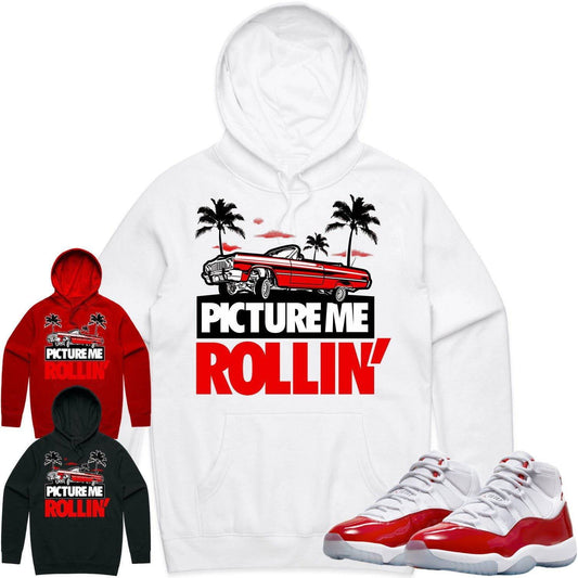 Cherry 11s Hoodie - Jordan Retro 11 Cherry Hoodie - Red Picture