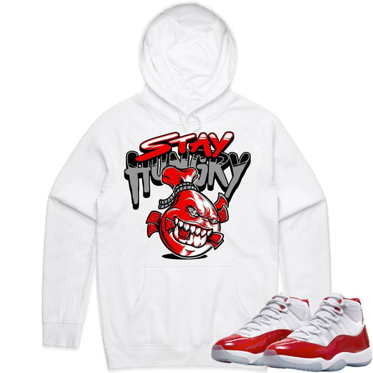 Cherry 11s Hoodie - Jordan Retro 11 Cherry Hoodie - Red Stay Hungry