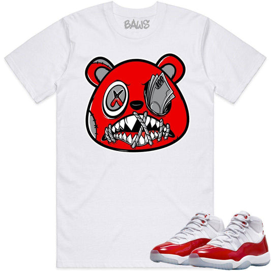 Cherry 11s Shirt - Jordan Retro 11 Cherry Shirts - Money Talks Baws