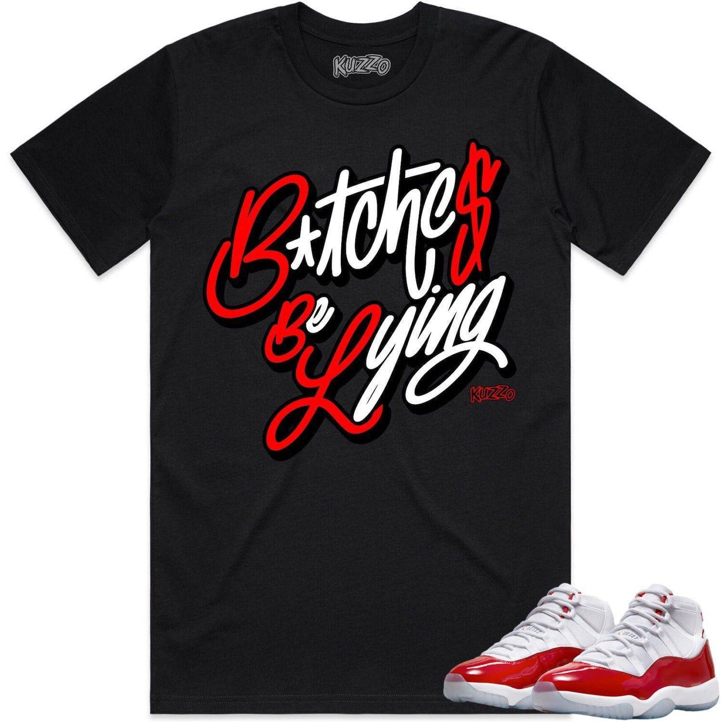 Cherry 11s Shirt - Jordan Retro 11 Cherry Shirts - Red BBL