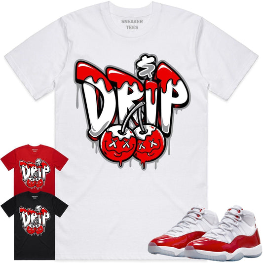 Cherry 11s Shirt - Jordan Retro 11 Cherry Shirts - Red Money Drip
