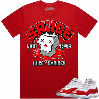 Cherry 11s Shirt - Jordan Retro 11 Cherry Shirts - Red Sauce