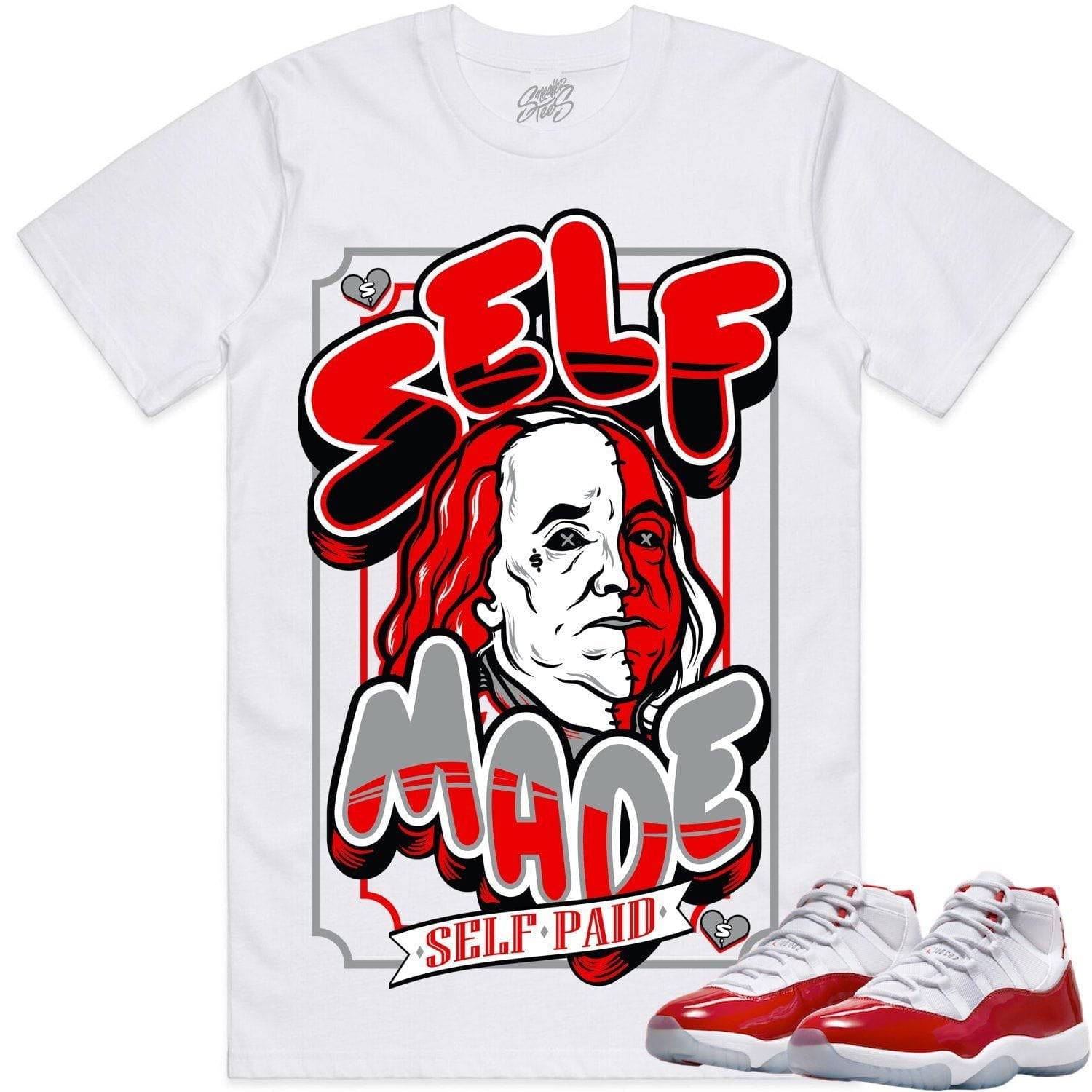 Cherry 11s Shirt - Jordan Retro 11 Cherry Shirts - Red Self Made