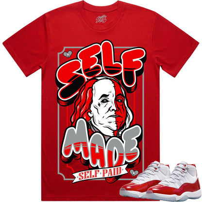 Cherry 11s Shirt - Jordan Retro 11 Cherry Shirts - Red Self Made