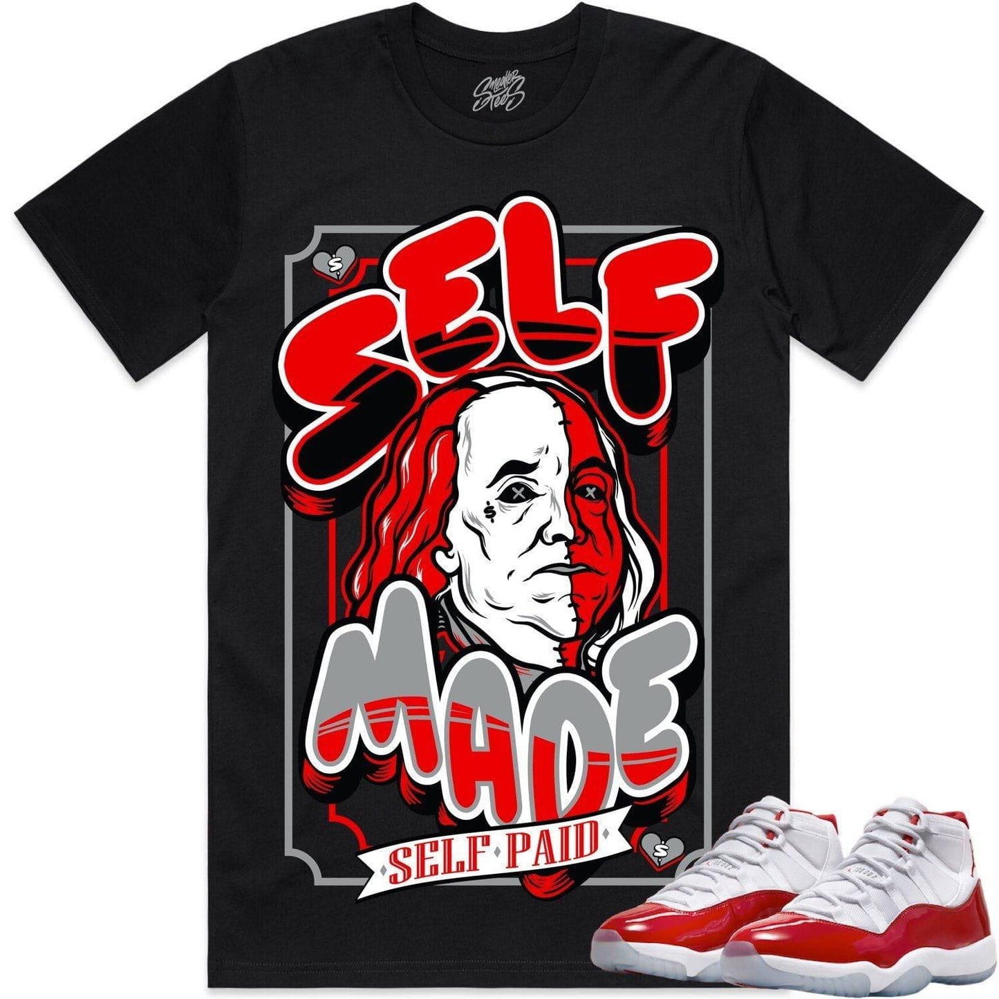 Cherry 11s Shirt - Jordan Retro 11 Cherry Shirts - Red Self Made