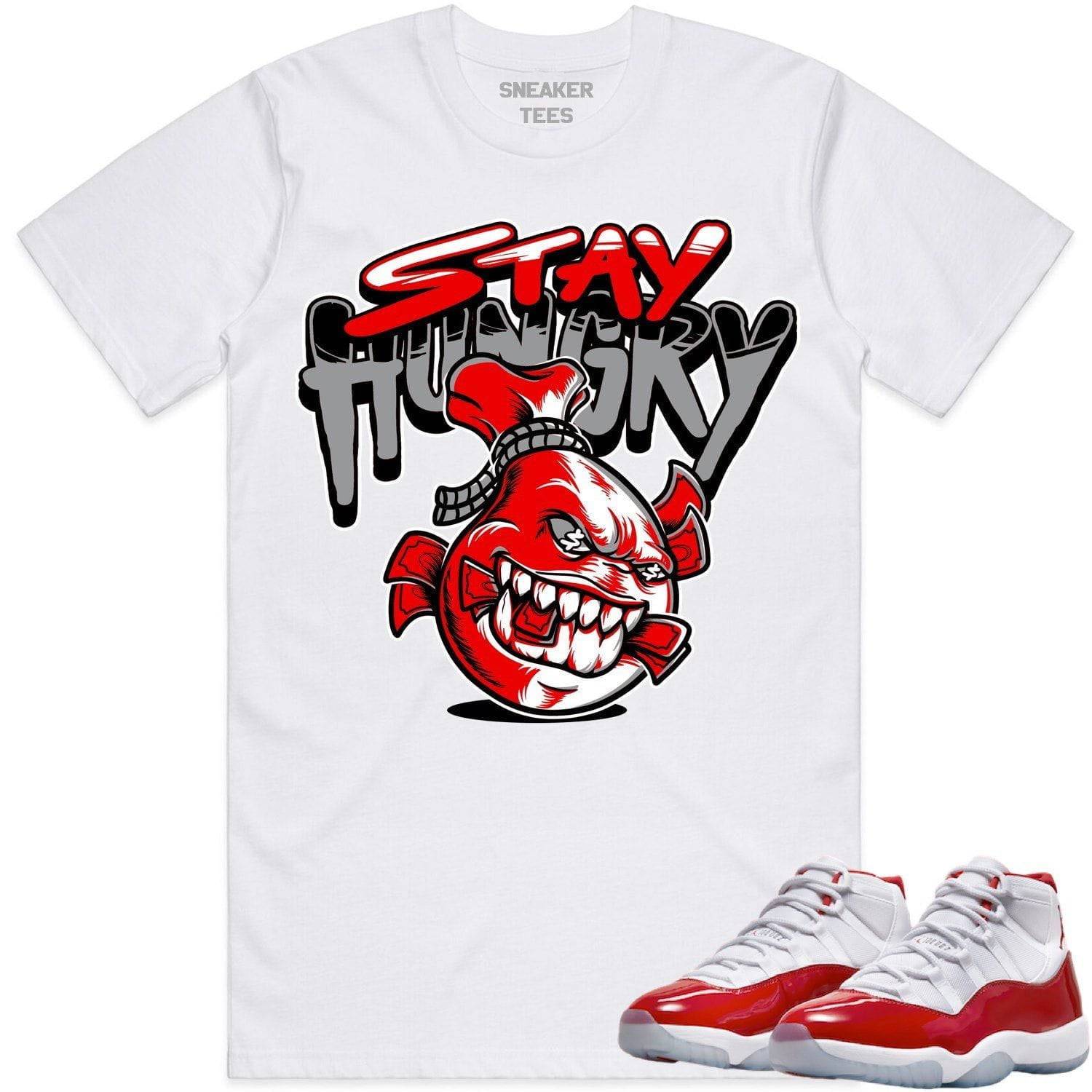 Cherry 11s Shirt - Jordan Retro 11 Cherry Shirts - Red Stay Hungry