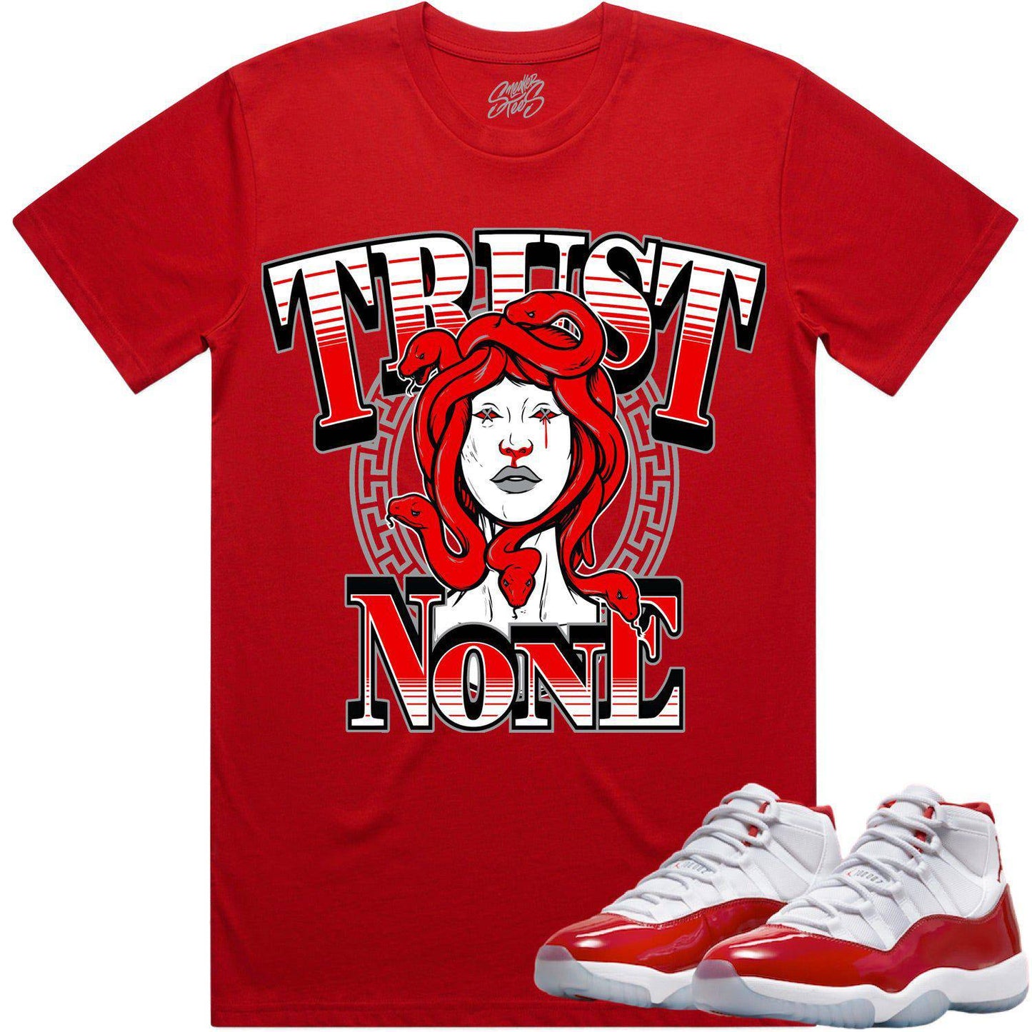 Cherry 11s Shirt - Jordan Retro 11 Cherry Shirts - Red Trust No One