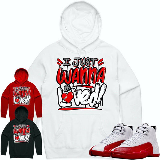 Cherry 12s Hoodie - Jordan Retro 12 Cherry Hoodie - Loved