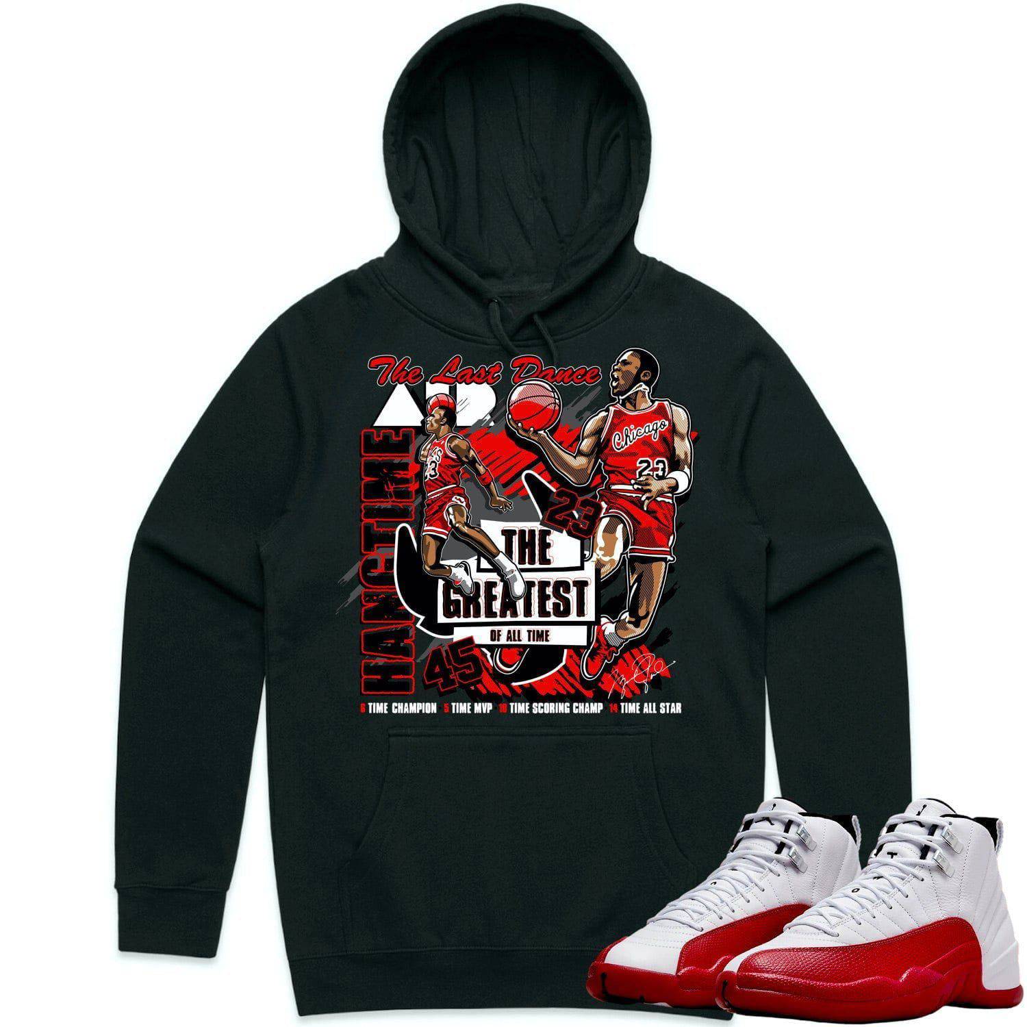 Cherry 12s Hoodie - Jordan Retro 12 Cherry Hoodie - Red Hangtime