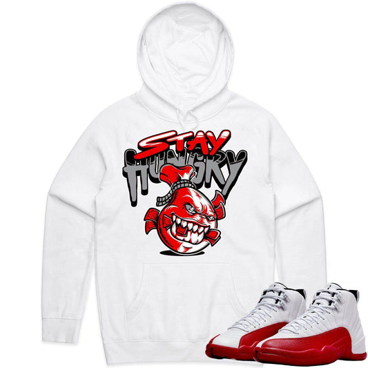 Cherry 12s Hoodie - Jordan Retro 12 Cherry Hoodie - Red Stay Hungry