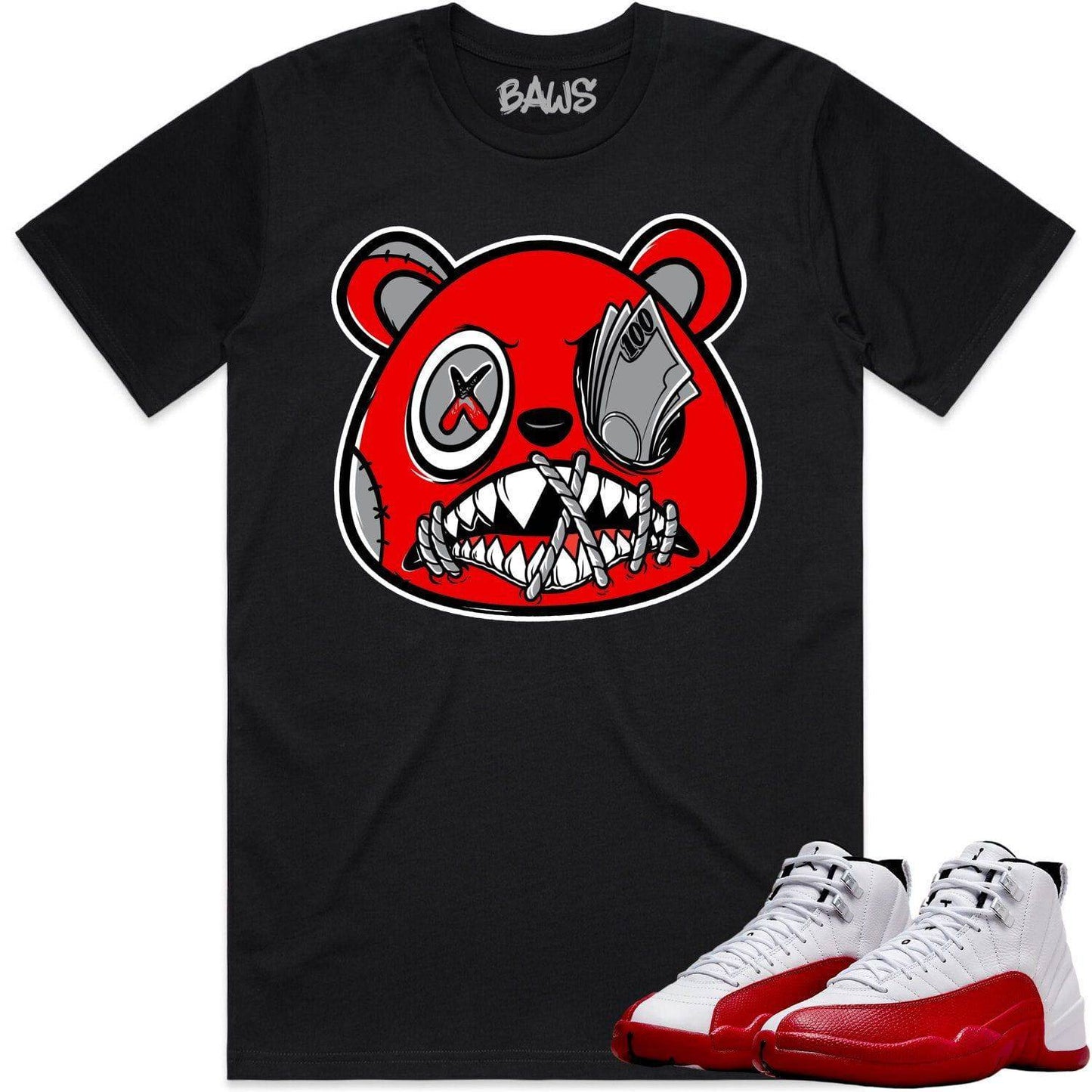 Cherry 12s Shirt - Jordan Retro 12 Cherry Shirts - Angry Money Talks