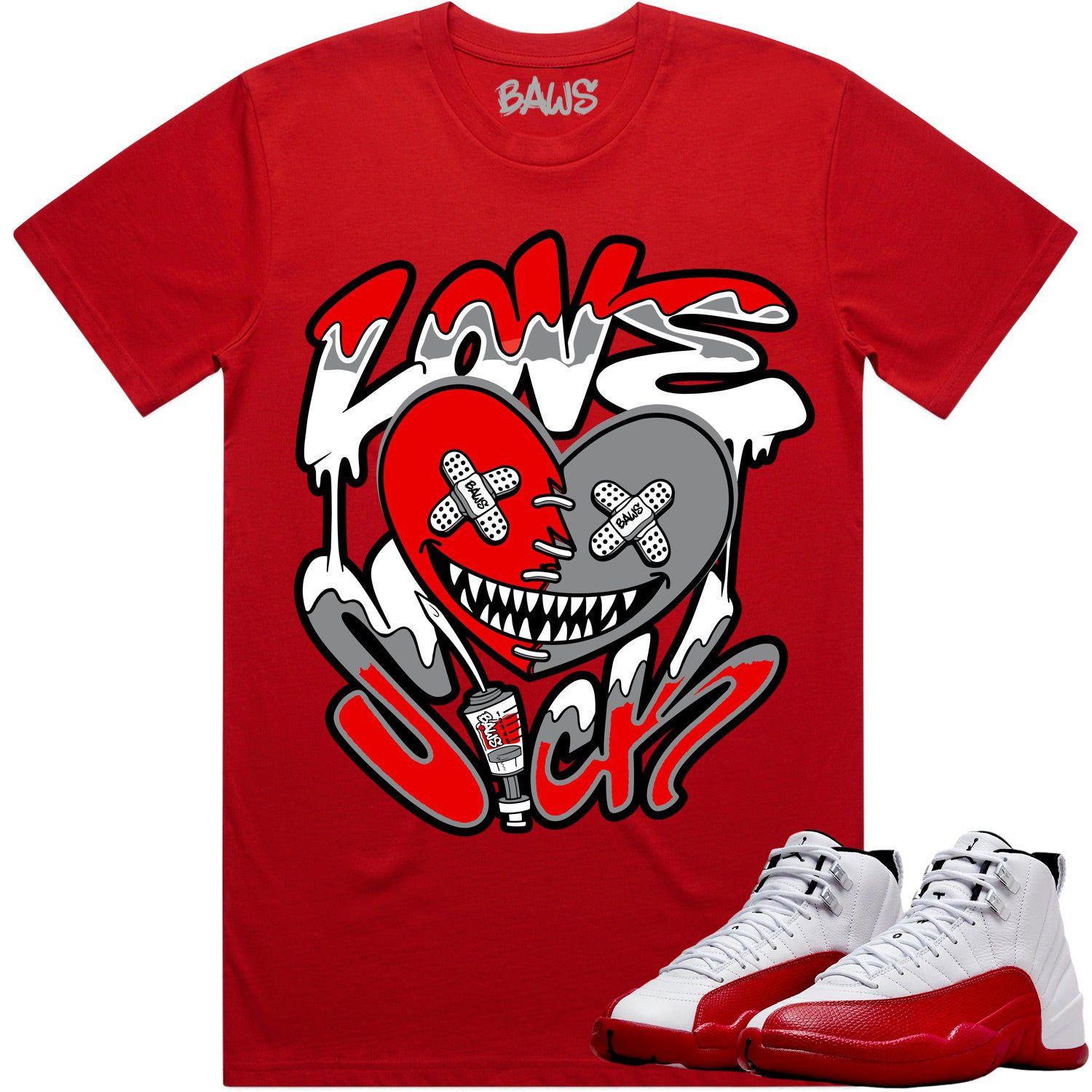 Cherry 12s Shirt - Jordan Retro 12 Cherry Shirts - Love Sick Baws