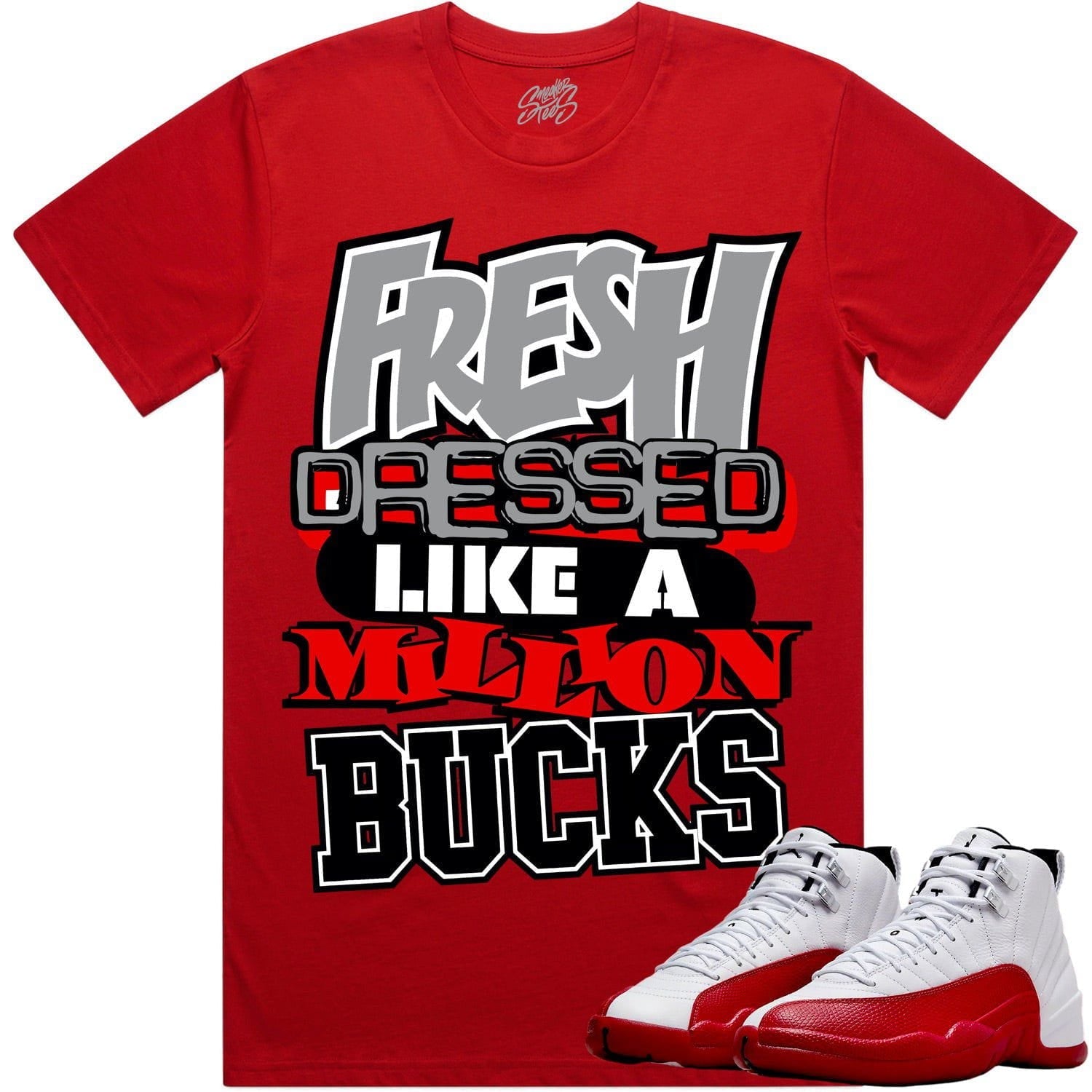 Cherry 12s Shirt - Jordan Retro 12 Cherry Shirts - Million Bucks