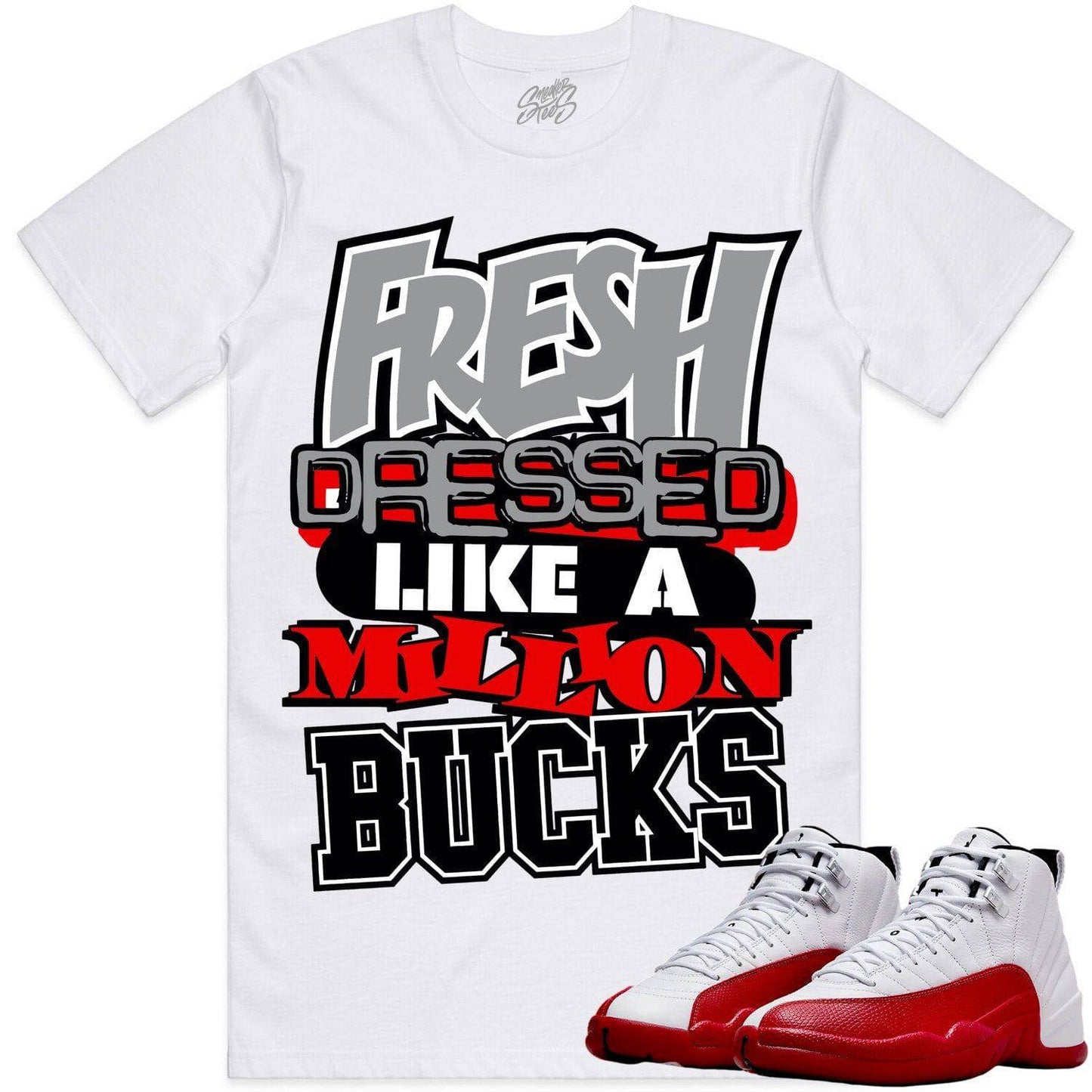 Cherry 12s Shirt - Jordan Retro 12 Cherry Shirts - Million Bucks