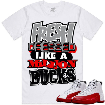 Cherry 12s Shirt - Jordan Retro 12 Cherry Shirts - Million Bucks