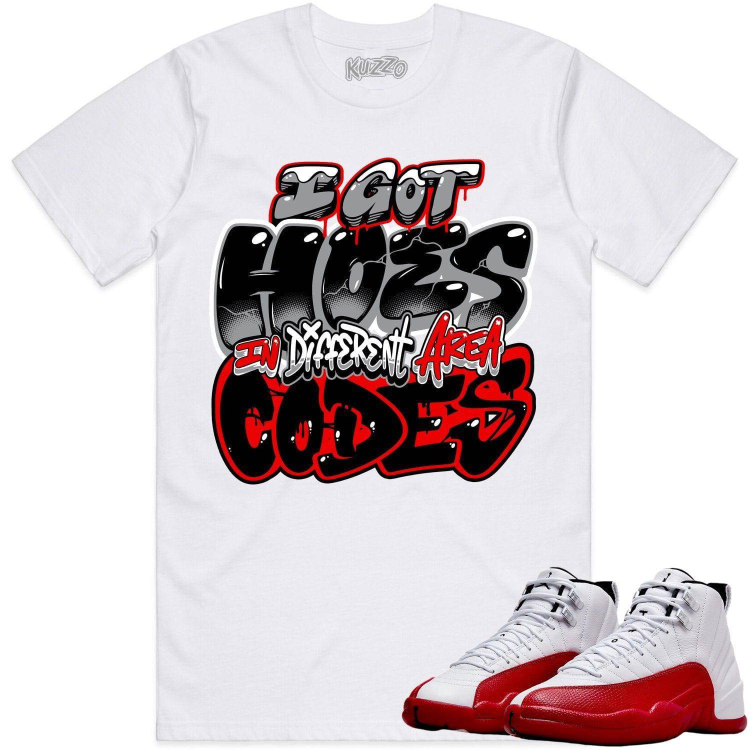 Cherry 12s Shirt - Jordan Retro 12 Cherry Shirts - Red Area Codes