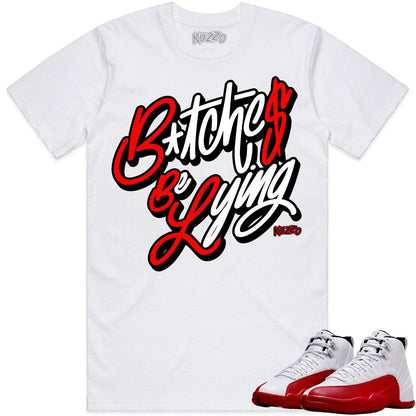 Cherry 12s Shirt - Jordan Retro 12 Cherry Shirts - Red BBL