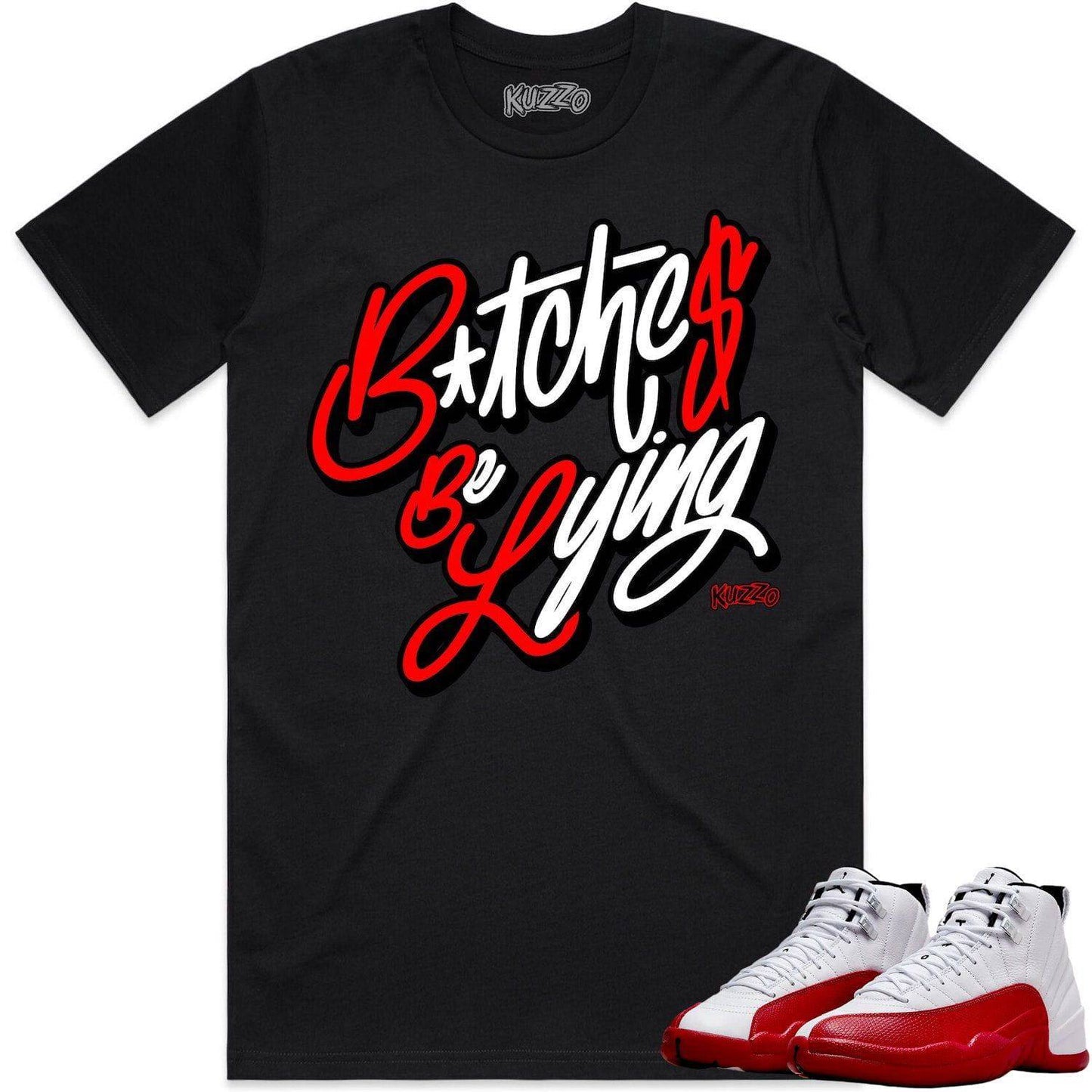 Cherry 12s Shirt - Jordan Retro 12 Cherry Shirts - Red BBL