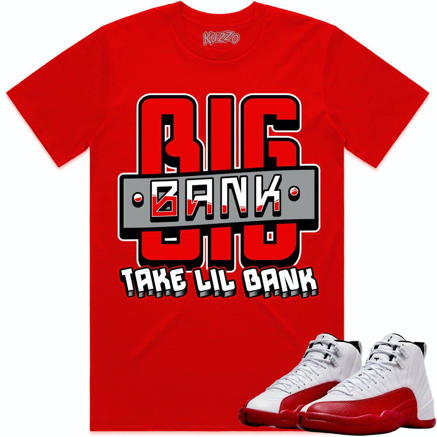 Cherry 12s Shirt - Jordan Retro 12 Cherry Shirts - Red Big Bank