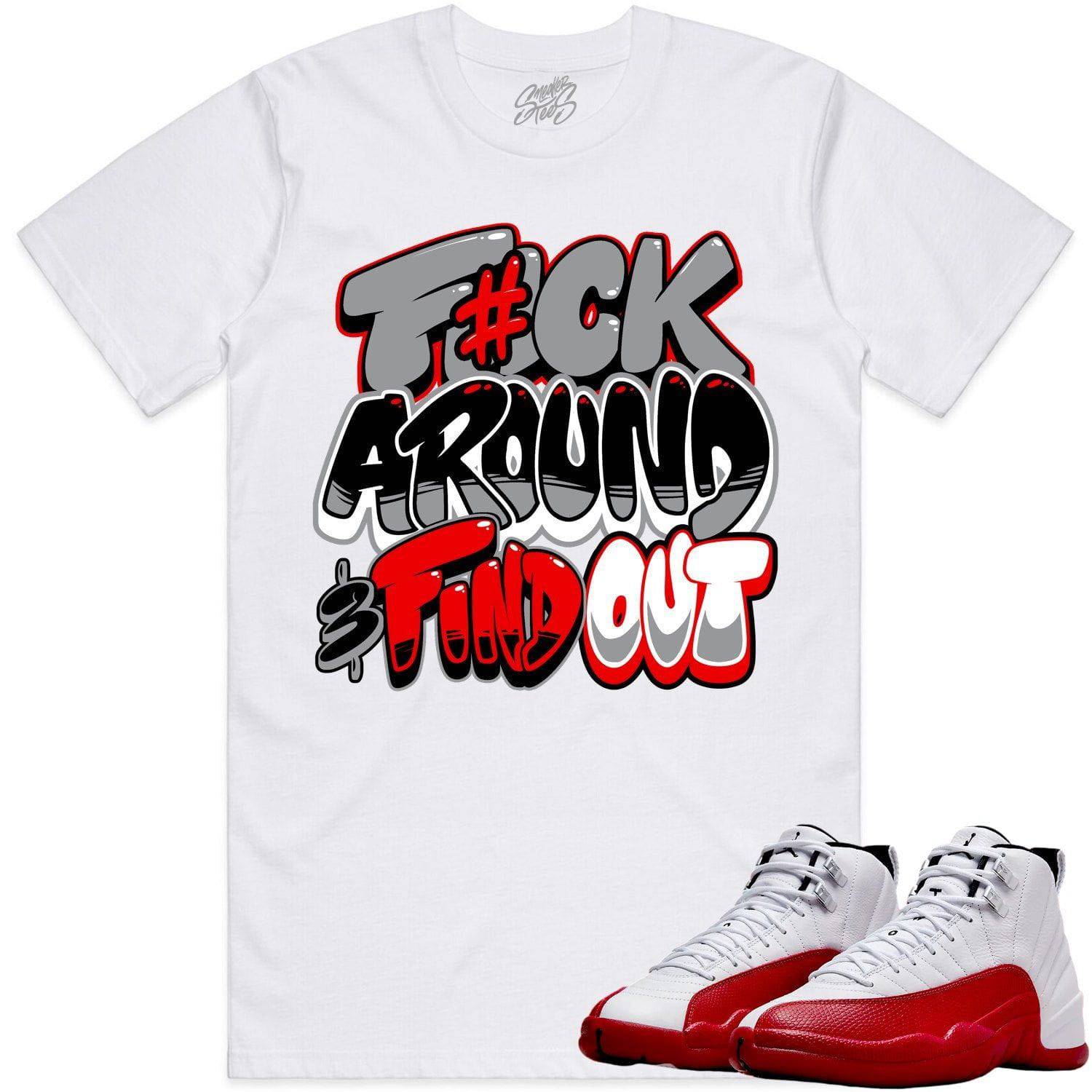 Cherry 12s Shirt - Jordan Retro 12 Cherry Shirts - Red F#CK