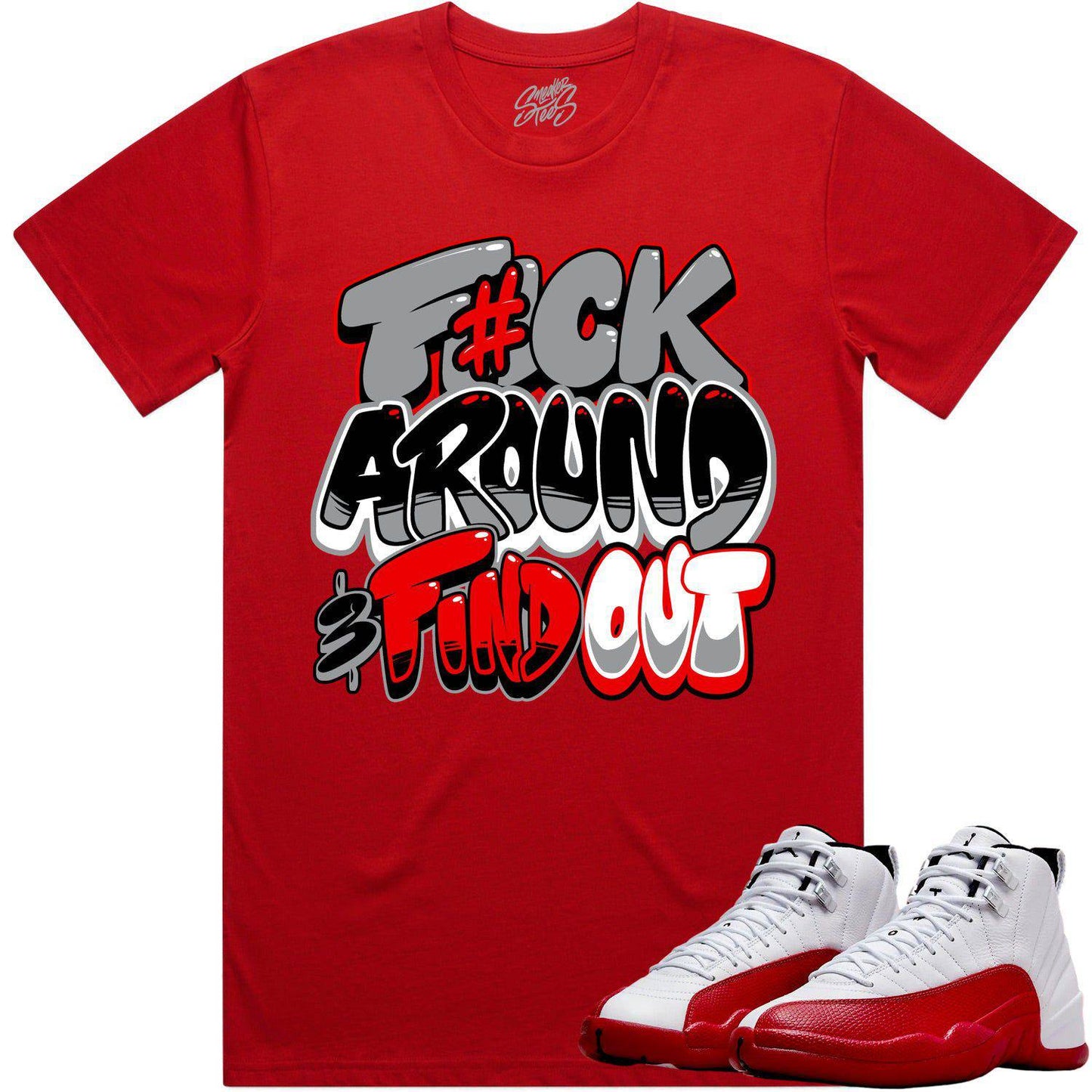 Cherry 12s Shirt - Jordan Retro 12 Cherry Shirts - Red F#CK