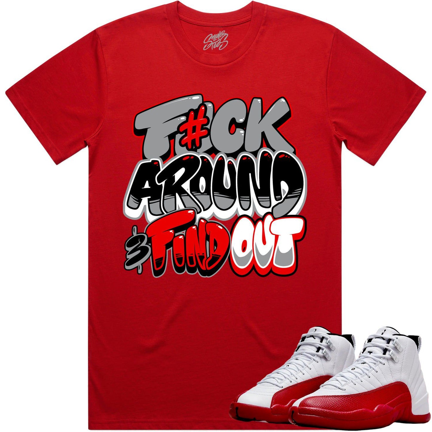 Cherry 12s Shirt - Jordan Retro 12 Cherry Shirts - Red F#ck Around