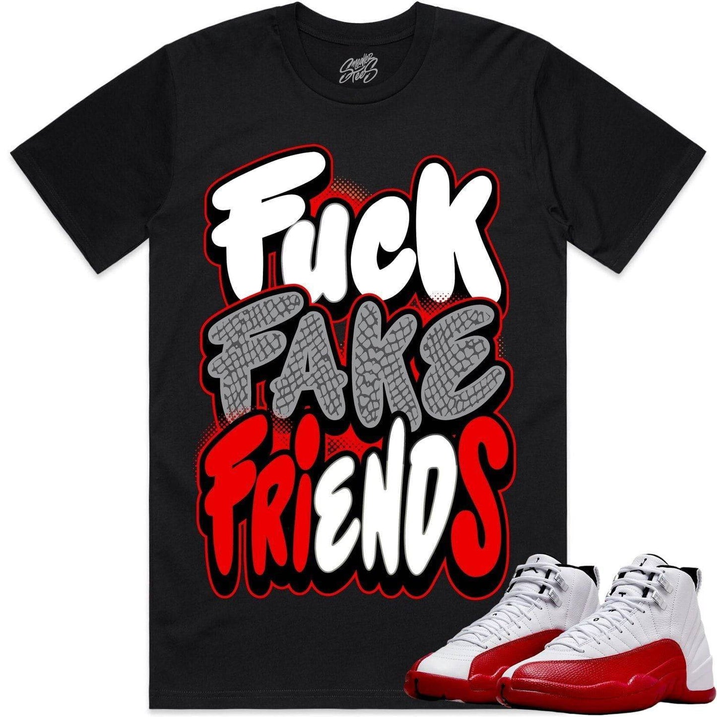 Cherry 12s Shirt - Jordan Retro 12 Cherry Shirts - Red FFF