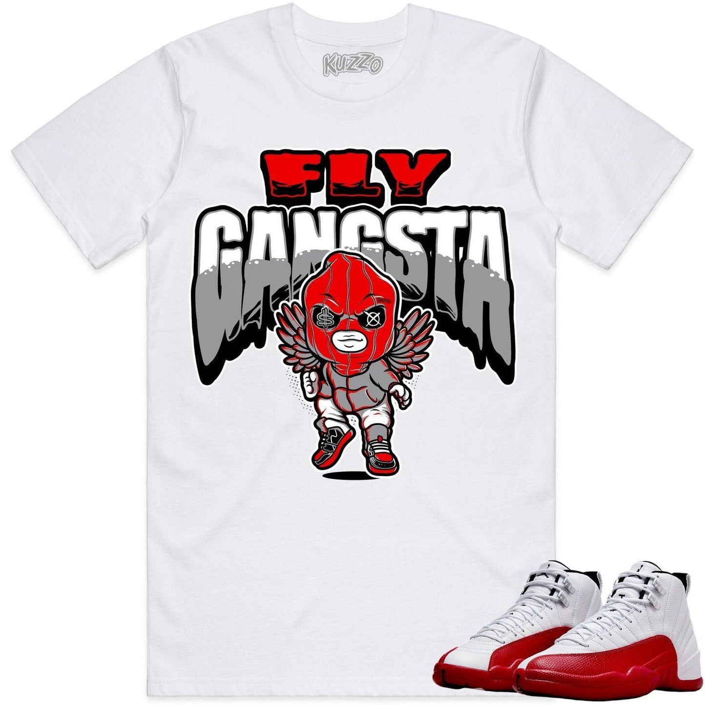 Cherry 12s Shirt - Jordan Retro 12 Cherry Shirts - Red Fly Gangsta