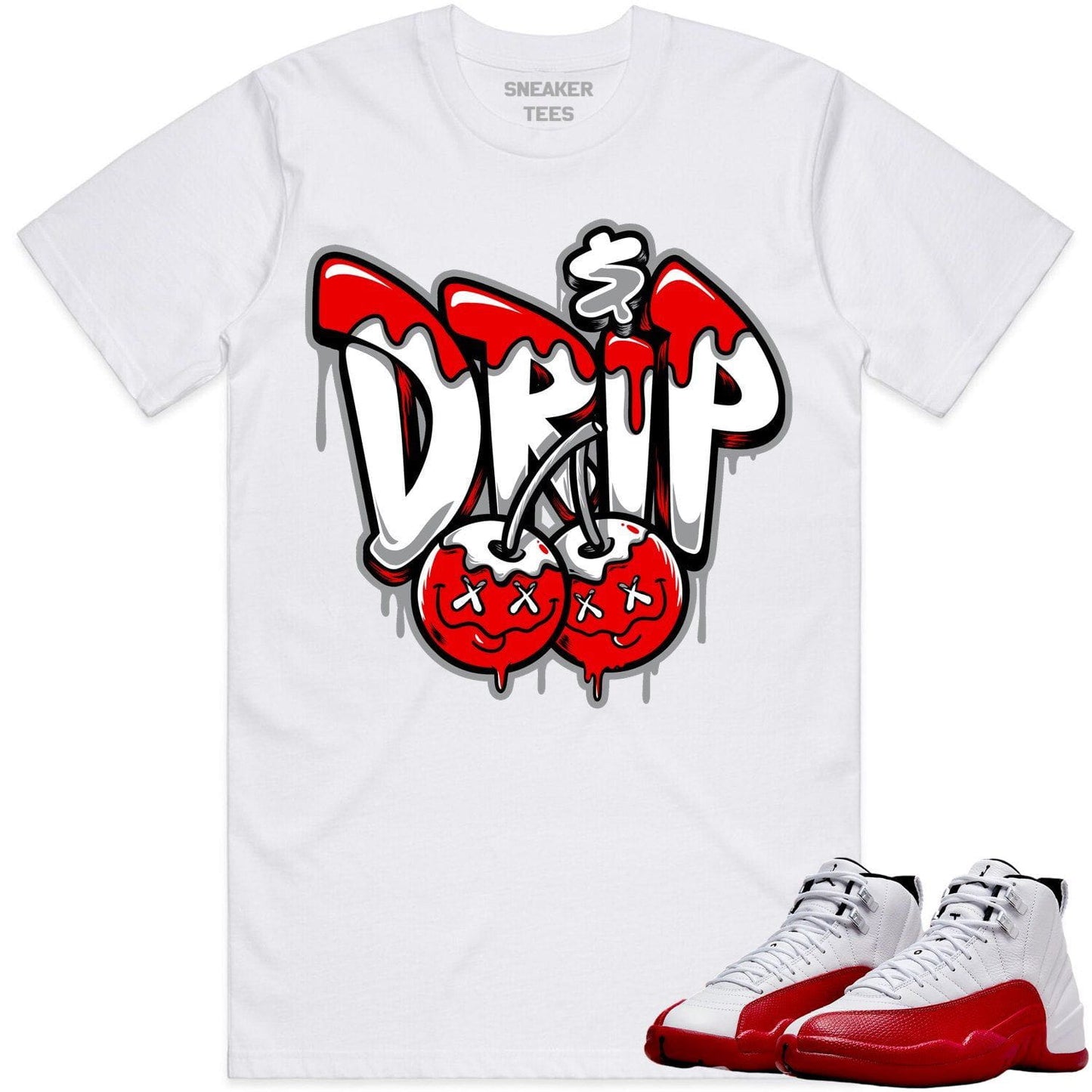 Cherry 12s Shirt - Jordan Retro 12 Cherry Shirts - Red Money Drip