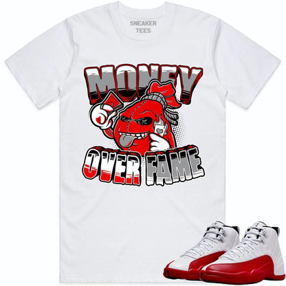 Cherry 12s Shirt - Jordan Retro 12 Cherry Shirts - Red Money over Fame
