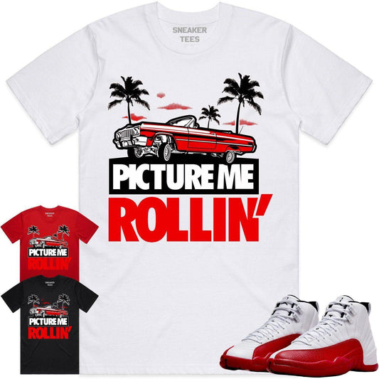 Cherry 12s Shirt - Jordan Retro 12 Cherry Shirts - Red Picture