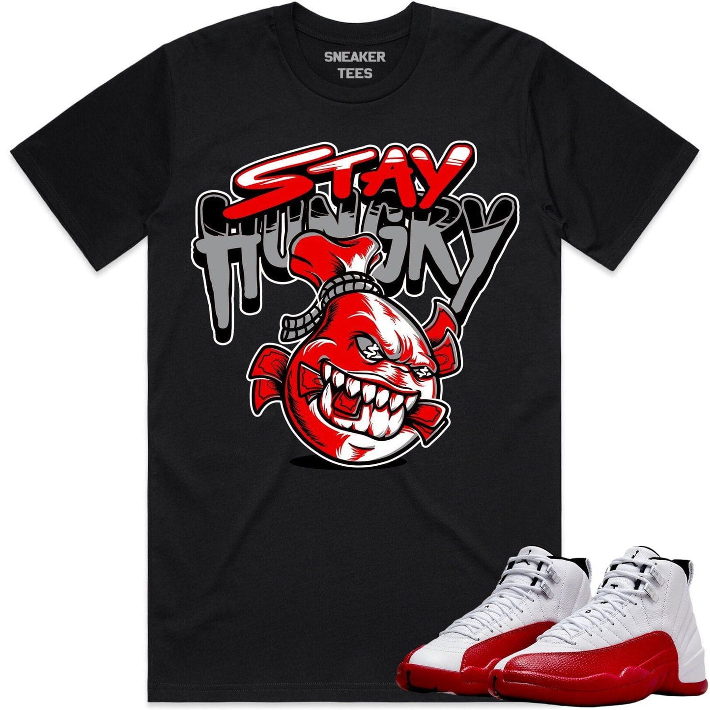 Cherry 12s Shirt - Jordan Retro 12 Cherry Shirts - Red Stay Hungry