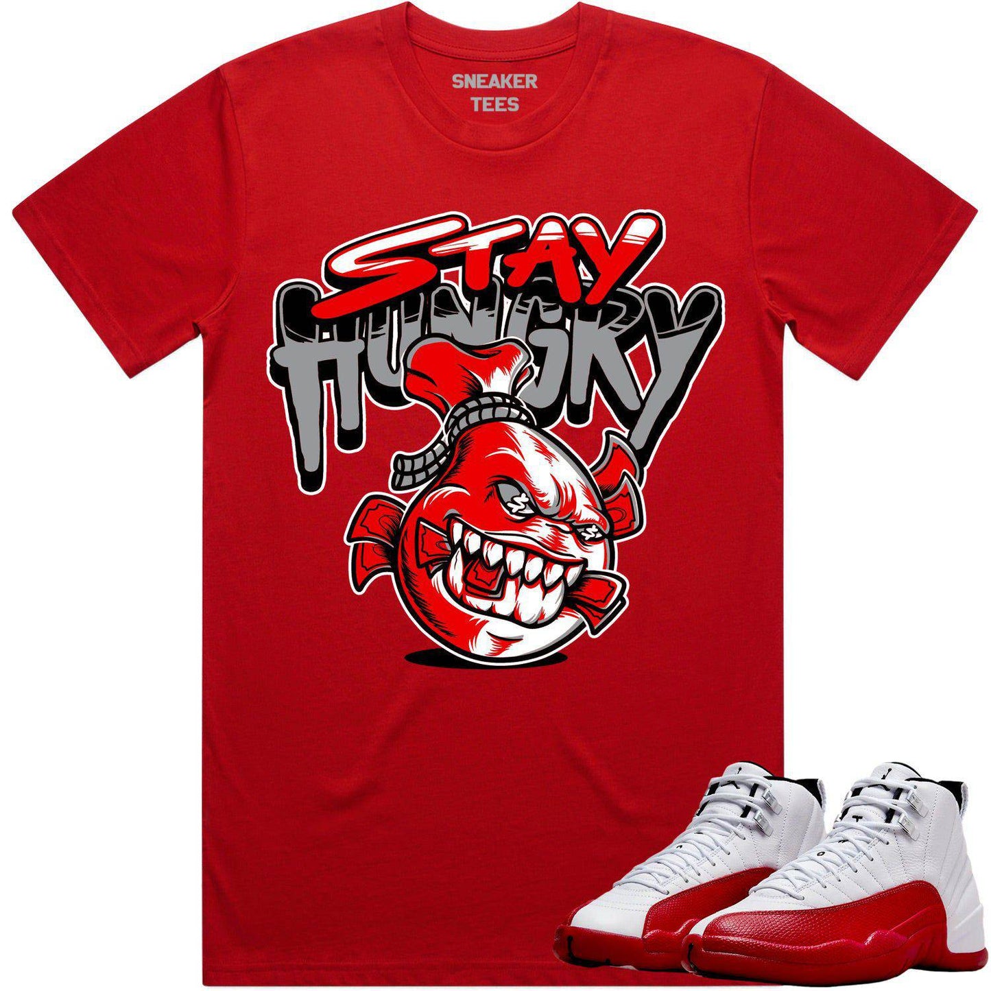 Cherry 12s Shirt - Jordan Retro 12 Cherry Shirts - Red Stay Hungry