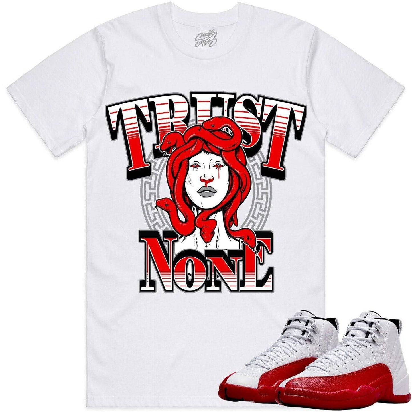 Cherry 12s Shirt - Jordan Retro 12 Cherry Shirts - Red Trust No One