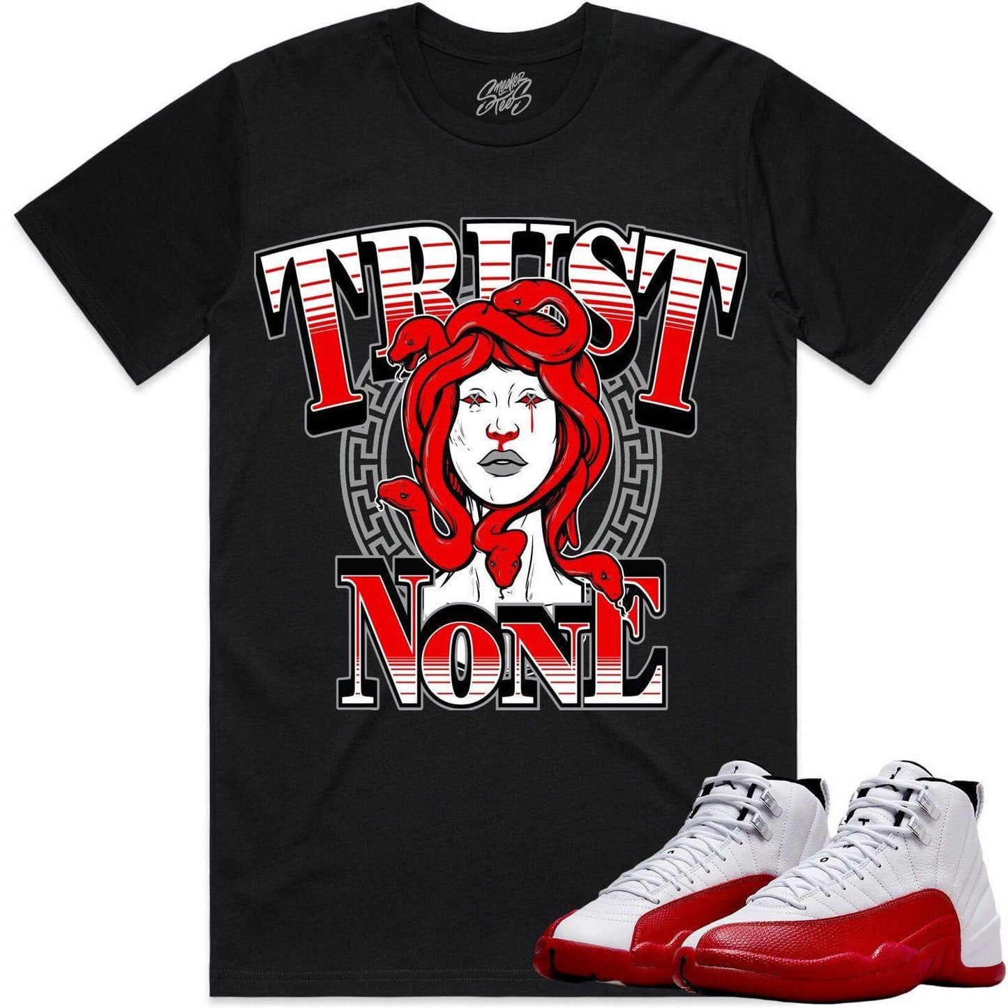 Cherry 12s Shirt - Jordan Retro 12 Cherry Shirts - Red Trust No One