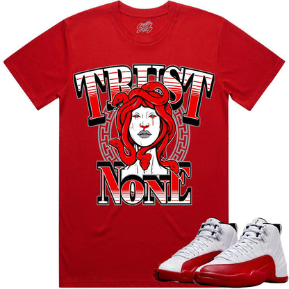 Cherry 12s Shirt - Jordan Retro 12 Cherry Shirts - Red Trust No One