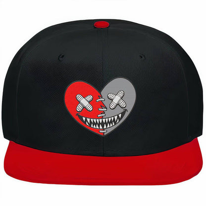 Cherry 12s Snapback Hat - Jordan 12 Cherry Hats - Heart