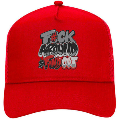 Cherry 12s Trucker Hats - Jordan 12 Cherry Hats - F#ck