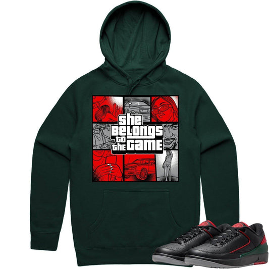 Christmas 2s Hoodie - Jordan 2 Low Christmas 2s Hoodie - Red Game