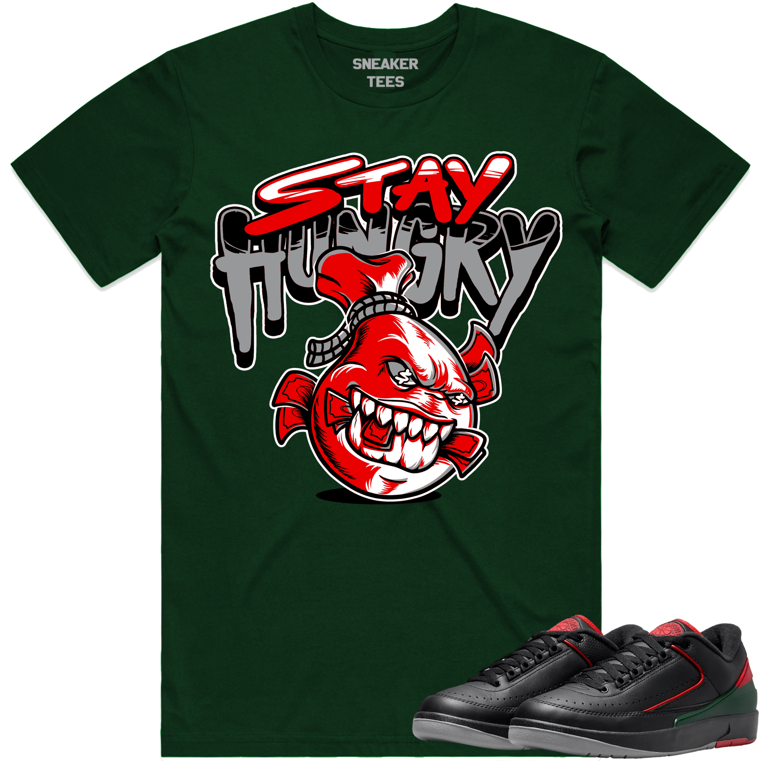 Christmas 2s Shirt - Jordan 2 Low Christmas Sneaker Tees - Stay Hungry