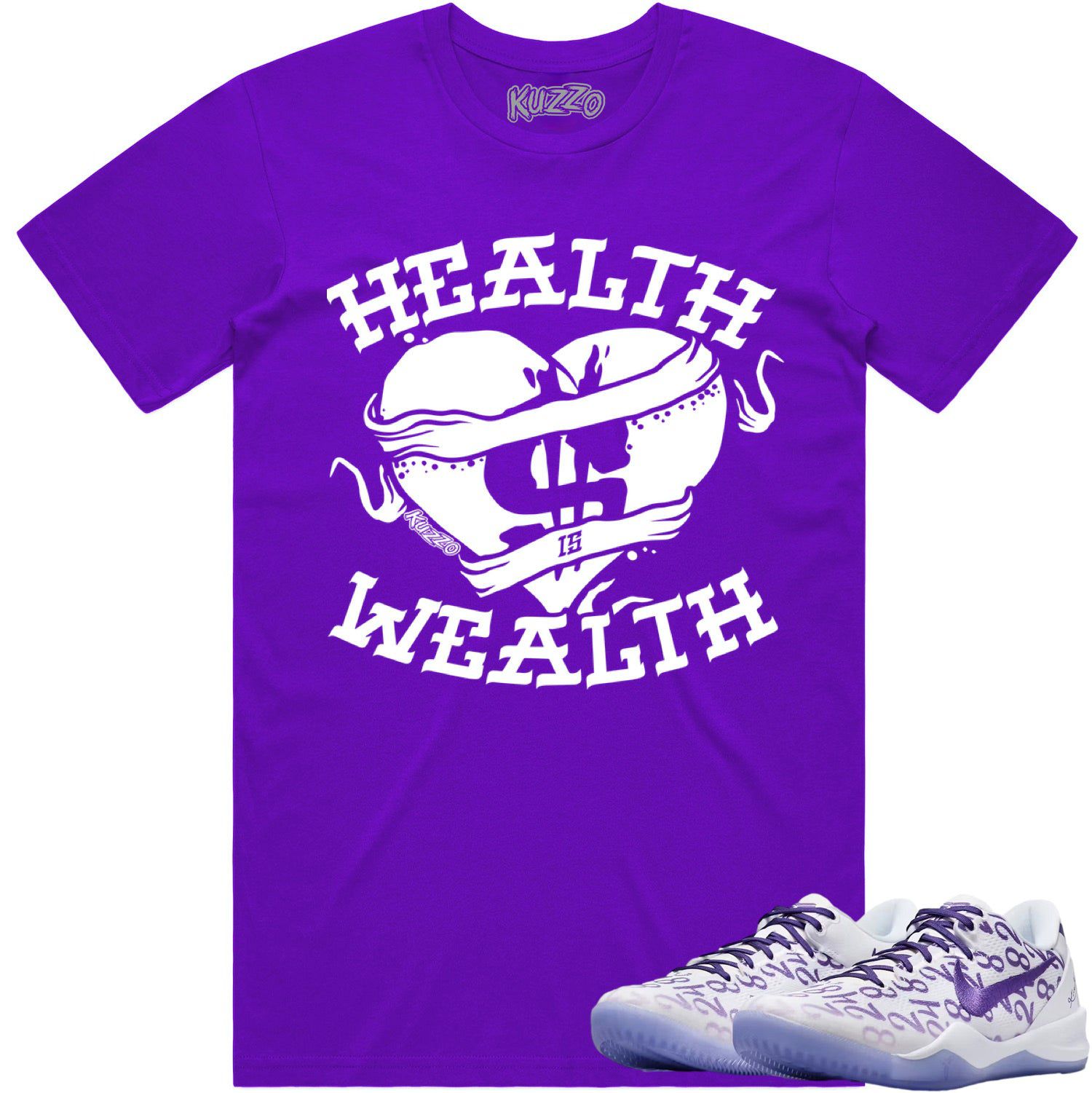 Court Purple 8s Shirts - Kobe 8 Court Purple Sneaker Tees - Health