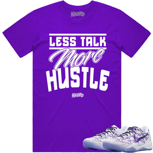 Court Purple 8s Shirts - Kobe 8 Court Purple Sneaker Tees - Less Talk