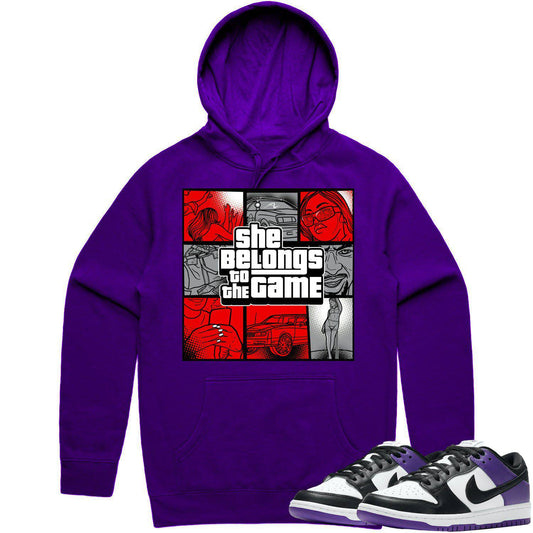 Court Purple Dunks Hoodie - Dunks Hoodies - Game