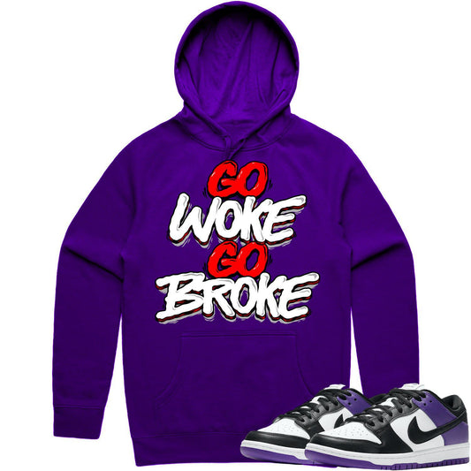 Court Purple Dunks Hoodie - Dunks Hoodies - Go Woke Go Broke