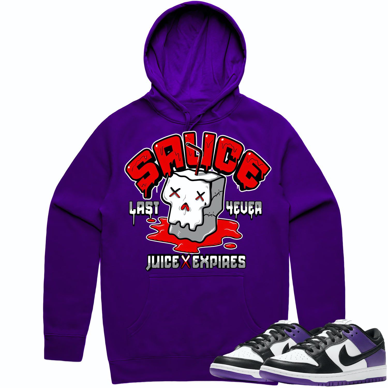 Court Purple Dunks Hoodie - Dunks Hoodies - Sauce