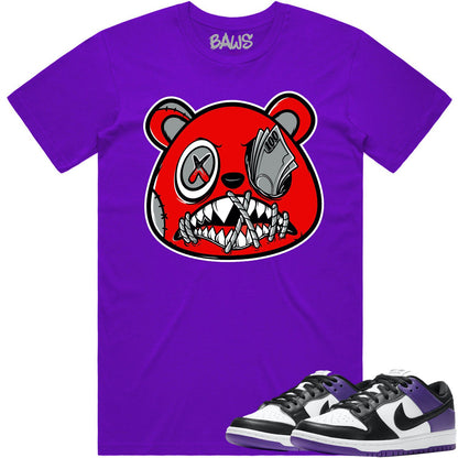 Court Purple Dunks Shirt - Dunks Sneaker Tees - Angry Money Talks Baws
