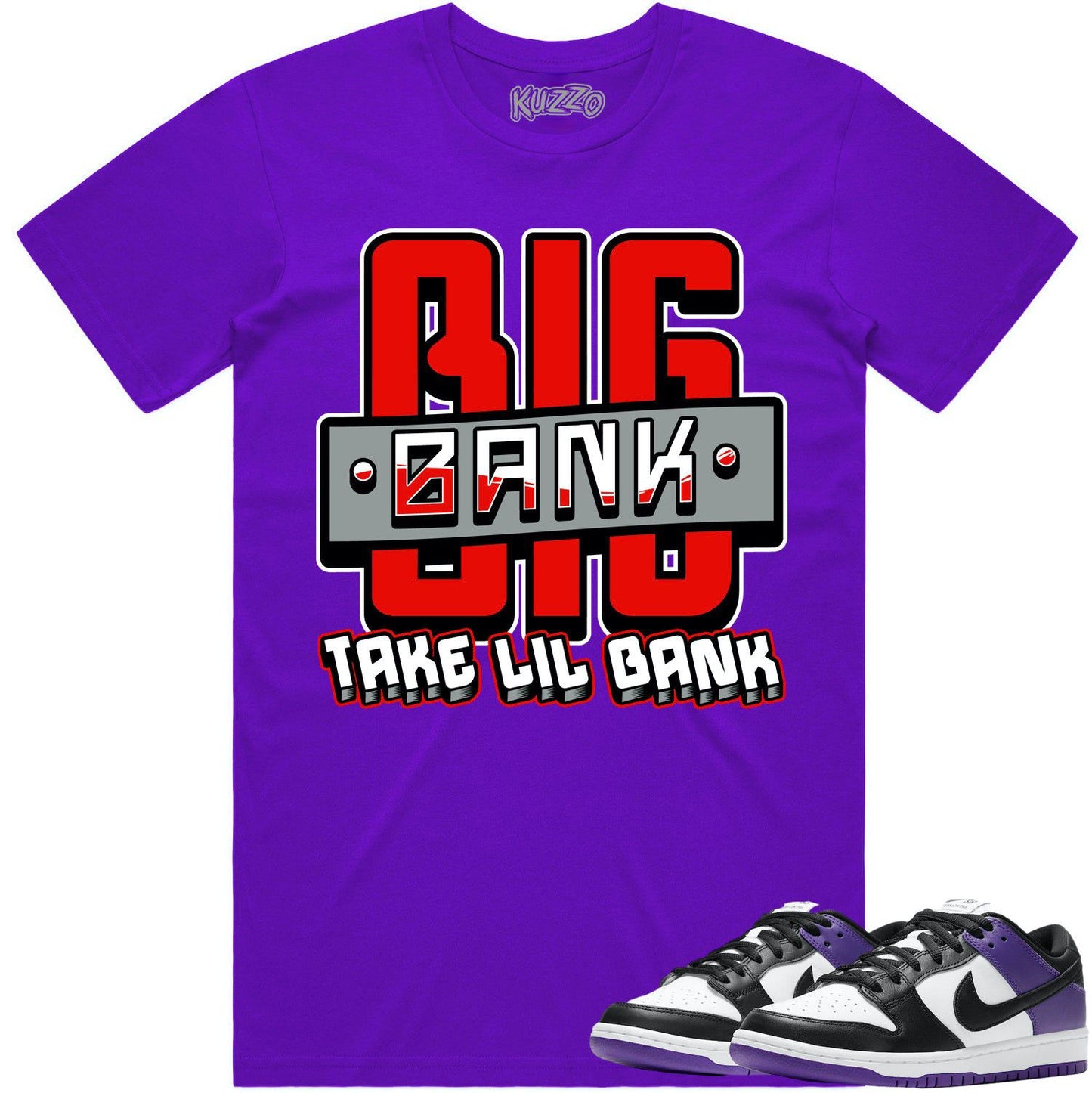 Court Purple Dunks Shirt - Dunks Sneaker Tees - Big Bank