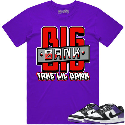 Court Purple Dunks Shirt - Dunks Sneaker Tees - Big Bank