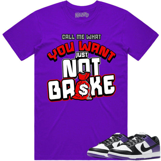 Court Purple Dunks Shirt - Dunks Sneaker Tees - Not Broke