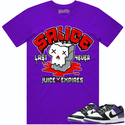 Court Purple Dunks Shirt - Dunks Sneaker Tees - Sauce